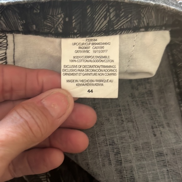 Dickies gray&white print cotton denim like shorts 5 pockets Mens sz 44 - Picture 8 of 11